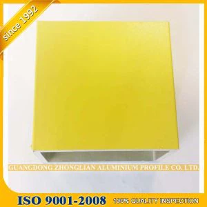 Tubo cuadrado de aluminio con recubrimiento en polvo 6063 t5 perfiles extruidos