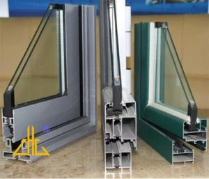 Perfil de aluminio con rotura de puente térmico para ventanas y puertas