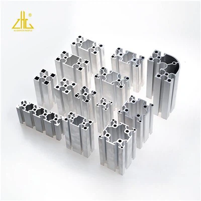 Perfil de aluminio con ranura en V Negocio a granel de fábrica N.º EF4040 Pista en T con revestimiento de polvo blanco Producción de 3000 toneladas