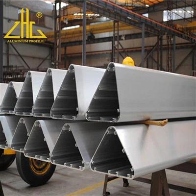 Perfil de aluminio extruido para tubos triangulares y rectangulares con superficie con acabado laminado anodizado de aleación 6063