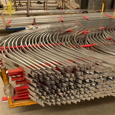Perfil de aluminio pulido brillante anodizado plata