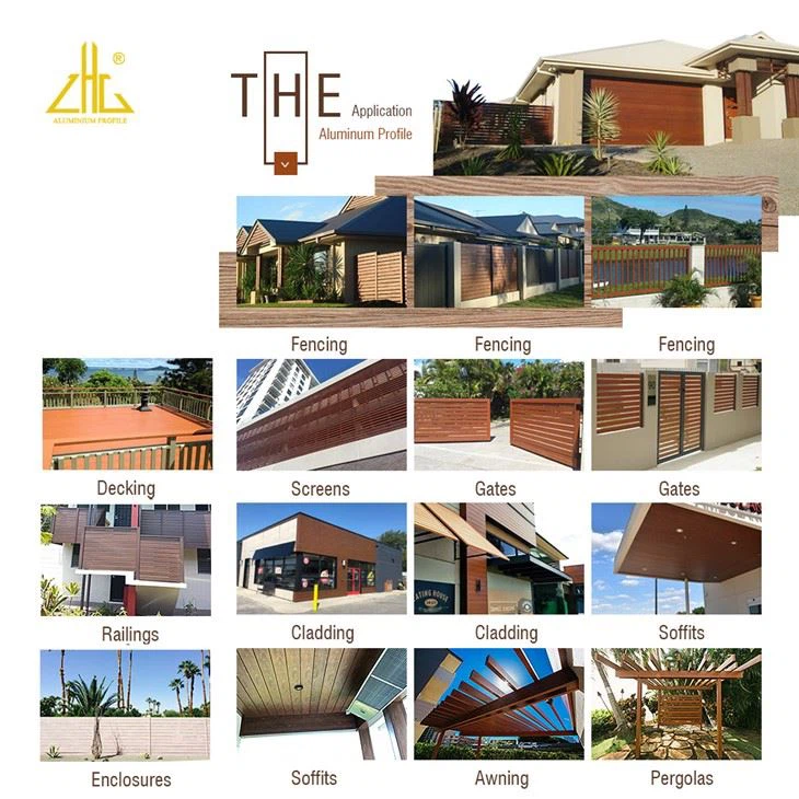 aluminum rectangular tubing for wooden horizontal aluminum fence panels system